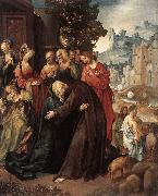 ENGELBRECHTSZ., Cornelis Christ Taking Leave of his Mother fdg Sweden oil painting artist